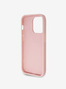 Guess Guess PU Fixed Glitter 4G Metall-Logo Schutzhülle für iPhone 15 Pro Pink