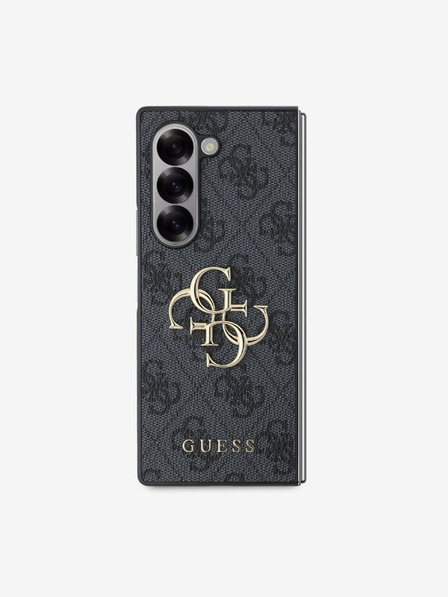 Guess Guess PU 4G Metall-Logo Schutzhülle für Samsung Galaxy Z Fold 6 Grau