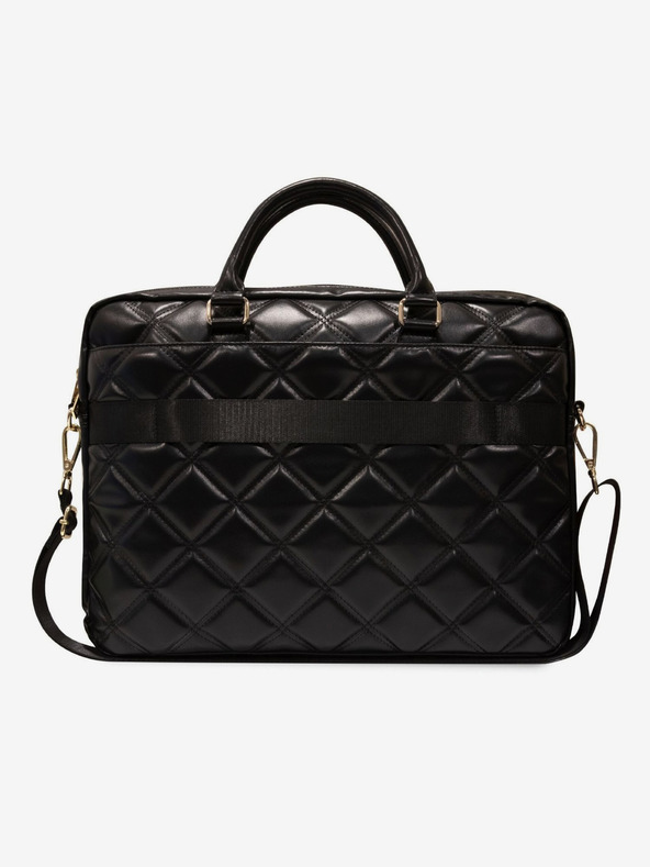 Guess PU Quilted 4G Metal Logo Laptoptasche 15/16" Black Handyhülle