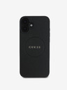 Guess Guess PU Genarbtes Klassisches Logo MagSafe Back Cover für iPhone 16 Plus Schwarz