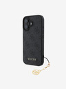 Guess Guess 4G Charm Back Cover für iPhone 16 Plus Ton in Ton Grau