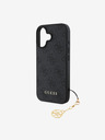 Guess Guess 4G Charm Back Cover für iPhone 16 Plus Ton in Ton Grau