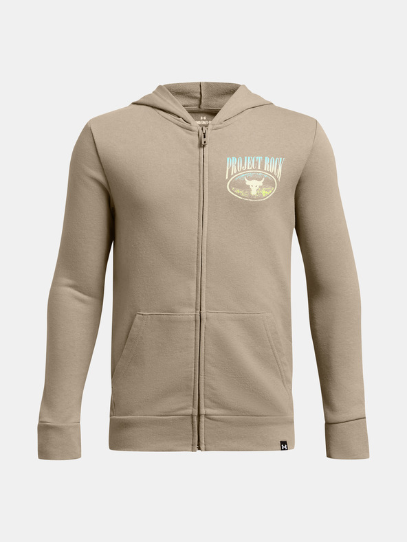 Under Armour Boys' Hoodie Under Armour Pjt Rck Boys LS FZ HD Q1-BRN