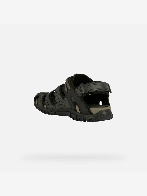 Geox Schwarze Herren Geox Strada Sandalen