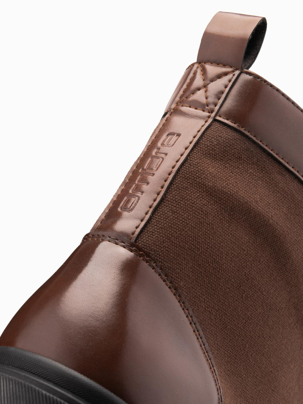 Ombre Clothing Hohe Herren-Trapper-Schuhe aus gebondeten Materialien braun Ombre Clothing