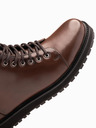 Ombre Clothing Herrenschuhe mit hohem Absatz aus glänzendem Öko-Leder braun Ombre Clothing