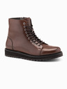 Ombre Clothing Herrenschuhe mit hohem Absatz aus glänzendem Öko-Leder braun Ombre Clothing
