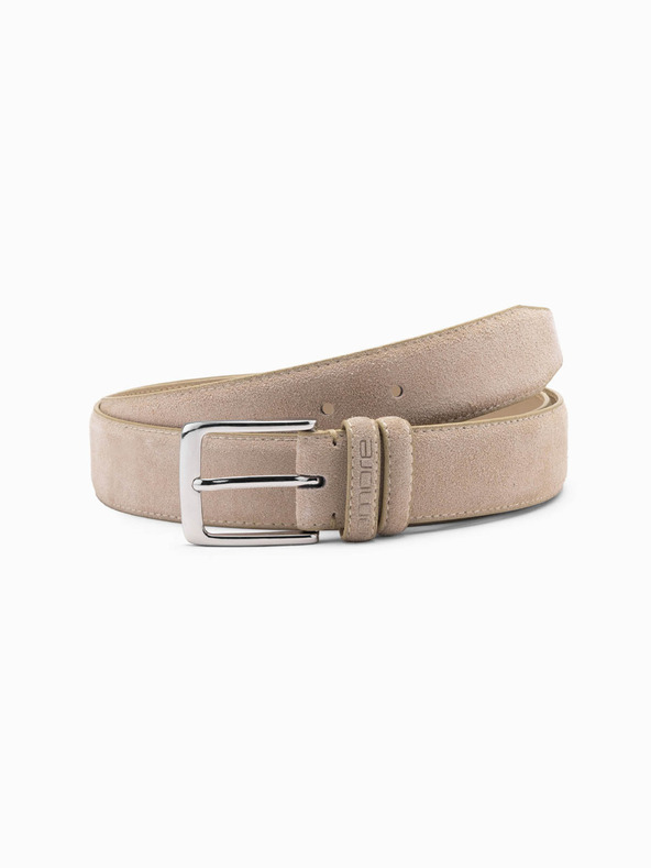 Ombre Clothing Einfarbiger Herrengürtel aus natürlichem Wildleder in Beige von Ombre Clothing