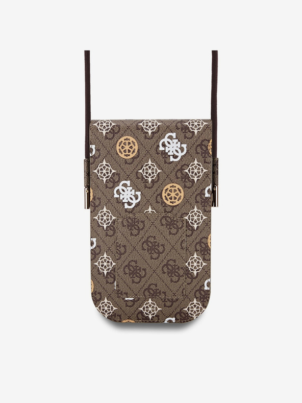 Guess Guess PU 4G Pfingstrose Multicolor Handytasche Braun