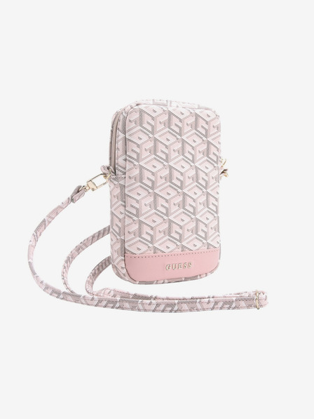 Guess Guess PU G Cube Handytasche mit Reißverschluss Pink