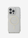 Guess Guess IML Glitter Ring MagSafe Back Cover für iPhone 16 Pro Max Transparent