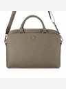 Guess Guess PU genarbte Dreieckslogo-Notebooktasche 15/16" Braun