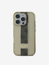 Guess Guess IML Middle 4G Stripe Schutzhülle für iPhone 16 Pro Max Braun