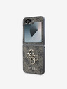 Guess Guess PU 4G Metall-Logo-Hülle für Samsung Galaxy Z Flip 6 Braun