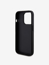 Guess Guess PU Fixed Glitter 4G Metal Logo Back Cover für iPhone 15 Pro Schwarz