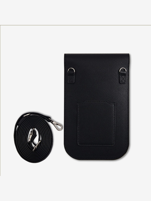 Guess Guess PU Grained Triangle Logo Handytasche Schwarz