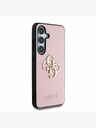 Guess Guess PU genarbtes 4G Metall-Logo Rückseite für Samsung Galaxy S25+ Pink