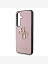 Guess Guess PU genarbtes 4G Metall-Logo Rückseite für Samsung Galaxy S25+ Pink