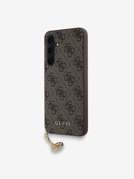 Guess Guess 4G Charm Back Cover für Samsung Galaxy A35 5G Braun