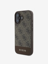 Guess Guess PU 4G Stripe Schutzhülle für iPhone 16 Braun