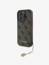 Guess Guess 4G Charm Back Cover für iPhone 16 Pro Ton in Ton Braun