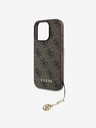 Guess Guess 4G Charm Back Cover für iPhone 16 Pro Ton in Ton Braun