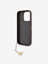 Guess Guess 4G Charm Back Cover für iPhone 16 Pro Ton in Ton Braun