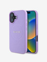 Guess Guess PU Grained Classic Logo MagSafe Back Cover für iPhone 16 Lila