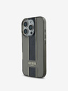 Guess Guess IML Middle 4G Stripe Back Cover für iPhone 16 Pro Max Schwarz