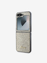 Guess Guess PC/TPU Glitter Flakes Metall Logo Rückseitenschutz für Samsung Galaxy Z Flip 6 Gold