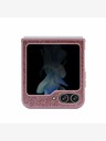Guess PC/TPU Glitter Flakes Metal Logo Backcase for Samsung Galaxy Z Flip 5 Pink Phone Case