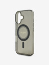 Guess Guess IML Rhinestones Ring MagSafe Back Cover für iPhone 16 Schwarz