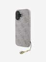 Guess Guess 4G Charm Back Cover für iPhone 16 Ton in Ton Pink
