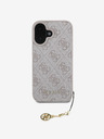 Guess Guess 4G Charm Back Cover für iPhone 16 Ton in Ton Pink