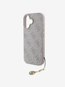 Guess Guess 4G Charm Back Cover für iPhone 16 Ton in Ton Pink