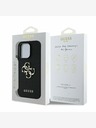 Guess Guess PU Grained 4G Metal Logo Back Cover für iPhone 13 Pro Schwarz