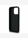 Guess Guess PU genarbtes 4G Metall-Logo Backcover für iPhone 16 Pro Max Schwarz