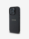 Guess Guess PU Grained Classic Logo MagSafe Schutzhülle für iPhone 16 Pro Schwarz