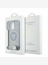 Guess Guess IML Leopard Triangle Logo Strap MagSafe Back Cover für iPhone 16 Pro Braun