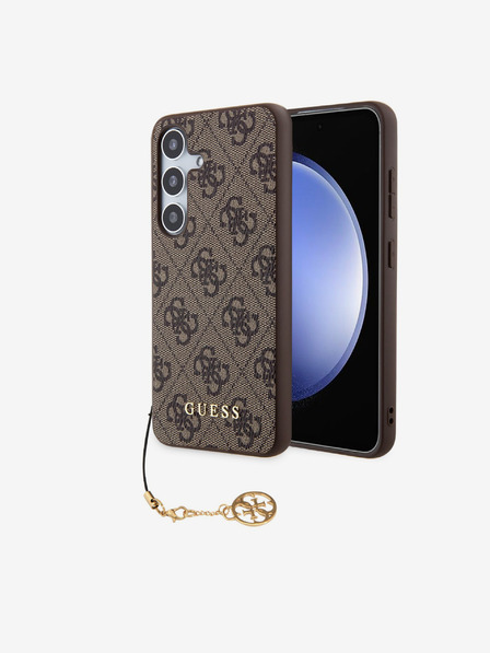 Guess Guess 4G Charm Schutzhülle für Samsung Galaxy S24 Braun