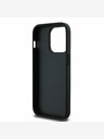 Guess Guess PU Grained 4G Metall Logo Back Cover für iPhone 14 Pro Schwarz