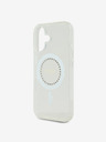 Guess Guess IML Strass Ring MagSafe Back Cover für iPhone 16 Weiß