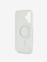 Guess Guess IML Strass Ring MagSafe Back Cover für iPhone 16 Weiß