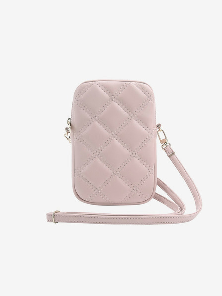Guess Guess PU gesteppte 4G Handytasche mit Metall-Logo und Reißverschluss Pink