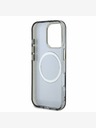 Guess Guess IML Glitter Magnolia und Triangle Logo MagSafe Back Cover für iPhone 16 Pro Max Schwarz