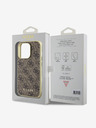 Guess Guess 4G Charm Back Cover für iPhone 15 Pro Braun