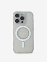 Guess Guess IML Strass Ring MagSafe Schutzhülle für iPhone 16 Pro Weiß