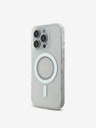 Guess Guess IML Strass Ring MagSafe Schutzhülle für iPhone 16 Pro Weiß
