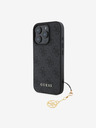 Guess Guess 4G Charm Back Cover für iPhone 16 Pro Max Ton in Ton Grau