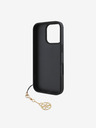 Guess Guess 4G Charm Back Cover für iPhone 16 Pro Max Ton in Ton Grau